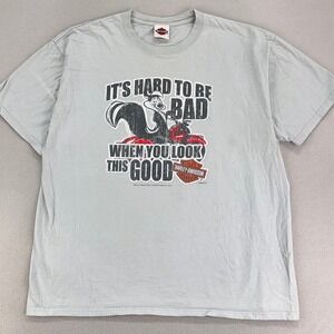 Harley-Davidson x Looney Toons T-Shirt Mens 2XL Cartoon Graphic Tee 2010 Biker